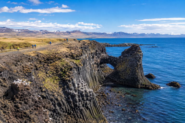 Basalt sea cliffs at Arnarstapi on the Sn&aelig;fellsnes Peninsula